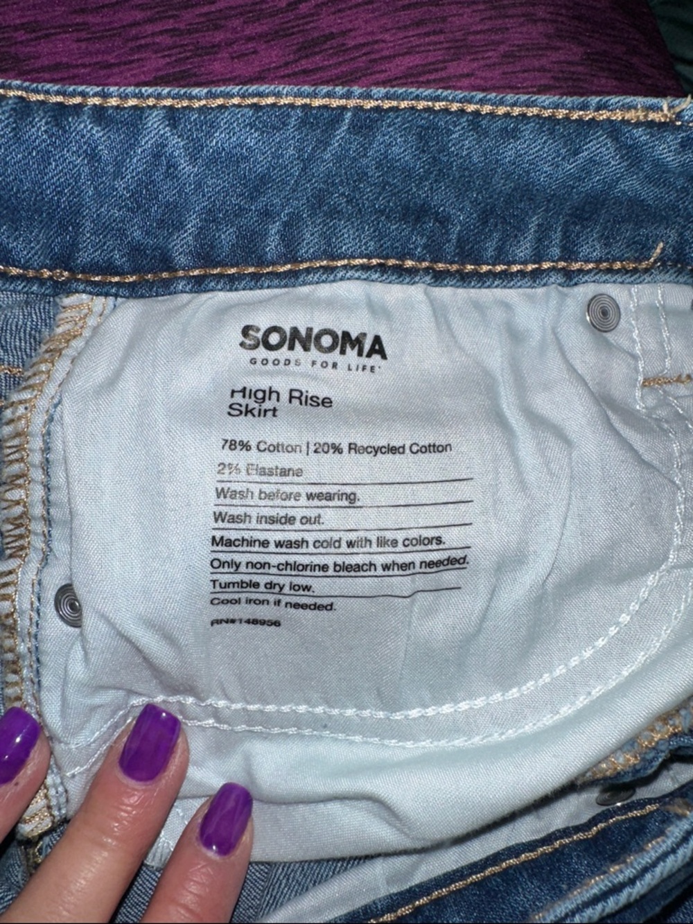 Sonoma Blue Denim Midi Skirt - Picture 12 of 12